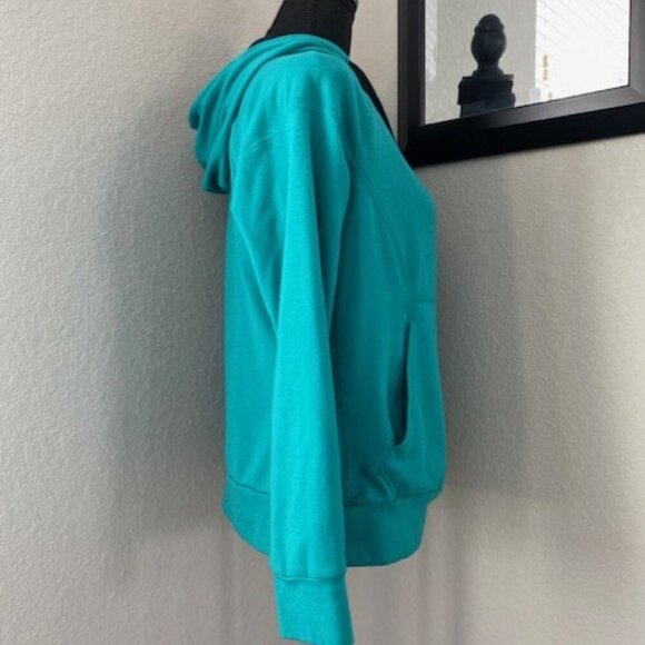 ADIDAS Microfleece Pullover Hoodie Teal XS - Picture 4 of 14